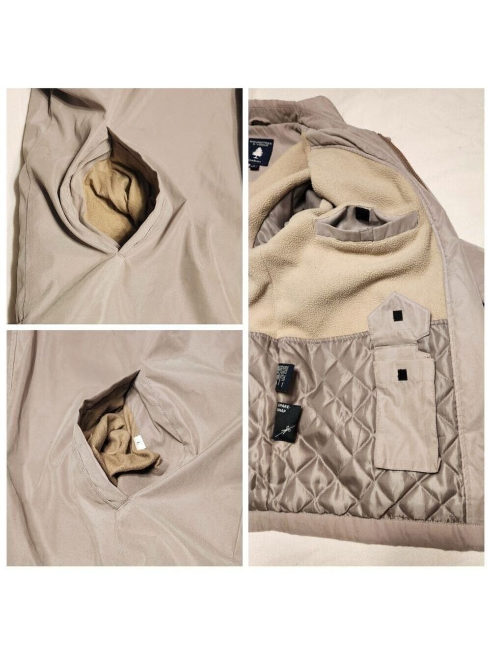 Roundtree & Yorke Tan Windbreaker Jacket Large - Picture 9 of 12